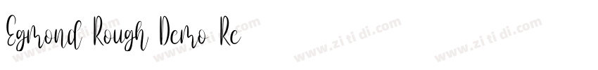 Egmond Rough Demo Re字体转换